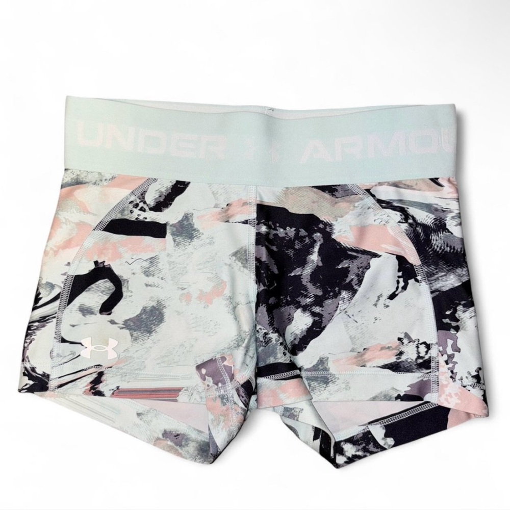 Under Armour Women's Abstract Print Shorts - Black, Pink, White